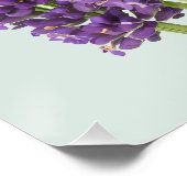 Lebhaftes Lavendel Botanisches Kunstdesign Poster (Ecke)