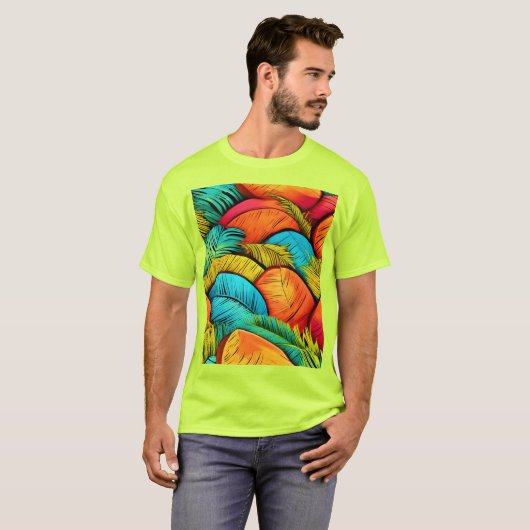 Lebhaftes Leafscape T-Shirt (Vorne ganz)