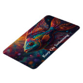 Lebhaftes Leben im Ozean: farbenfrohe Fische schwi Magnet (Linke Seite)