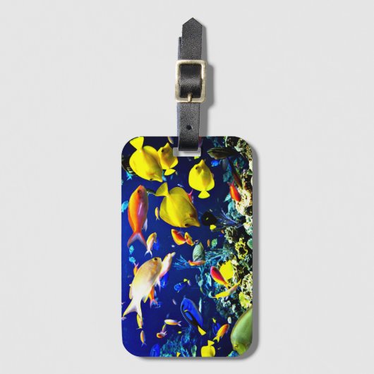 Lebhaftes Leben im Ozean Gepäckanhänger (Vorderseite Vertikal)