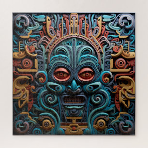 Lebhaftes, lebendiges Tribal 3D Paper Art Muster Puzzle