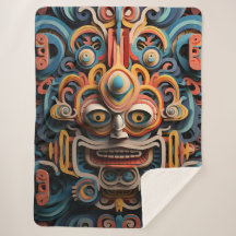 Lebhaftes, lebendiges Tribal 3D Paper Art Muster