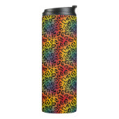 Lebhaftes Leopard-Druckmuster Thermosbecher (Nach links gedreht)