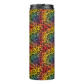 Lebhaftes Leopard-Druckmuster Thermosbecher (Rückseite)