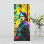 Lebhaftes Lesezeichen für Herbst-Schönheit Menükarte (Stehend Vorderseite)