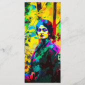 Lebhaftes Lesezeichen für Herbst-Schönheit Menükarte (Vorderseite)