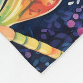 Lebhaftes Libellenmuster Fleecedecke (Ecke)