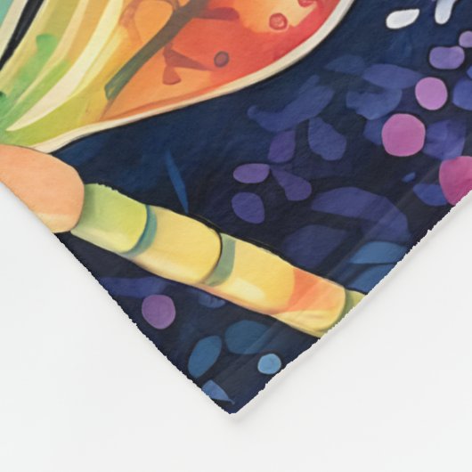 Lebhaftes Libellenmuster Fleecedecke (Ecke)