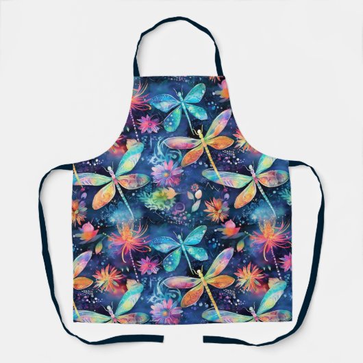 Lebhaftes Libellenmuster Schürze (Vorderseite)