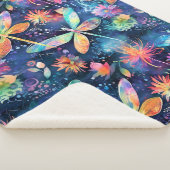 Lebhaftes Libellenmuster Sherpadecke (3/4)