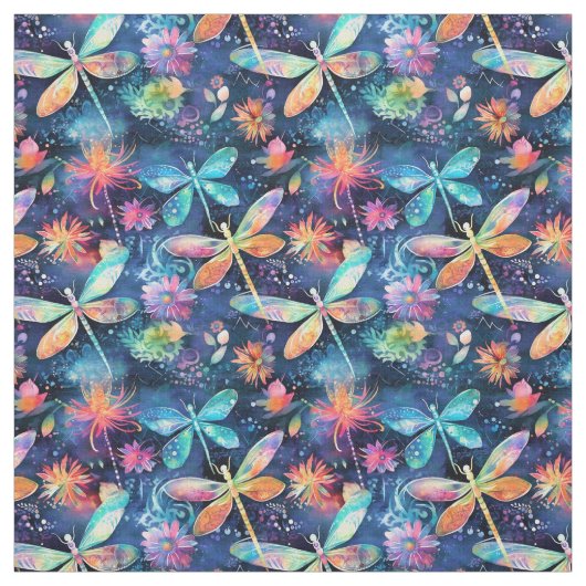 Lebhaftes Libellenmuster Stoff (Muster)