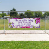 Lebhaftes Lila Blumenbanner Banner (Insitu)
