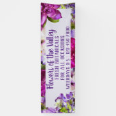 Lebhaftes Lila Blumenbanner Banner (Vertikal)
