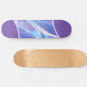 Lebhaftes Lila Feathers Design Skateboard (Horizontal)