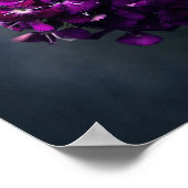 Lebhaftes Lila florales Foto Poster (Ecke)