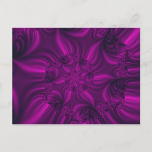 Lebhaftes, lila Fraktal. Postkarte (Vorderseite)