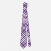 Lebhaftes Lila Kariertes Alzheimer-Sensibilitätsmu Krawatte (Vorderseite)