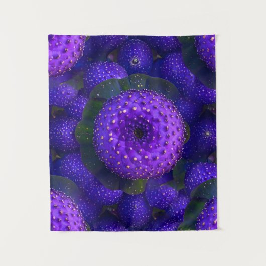Lebhaftes, Lila Muster Wandteppich (Vorderseite)