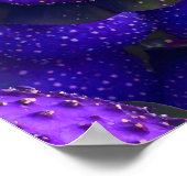 Lebhaftes Lila Nature Pattern Poster (Ecke)