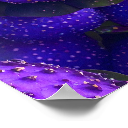 Lebhaftes Lila Nature Pattern Poster (Ecke)