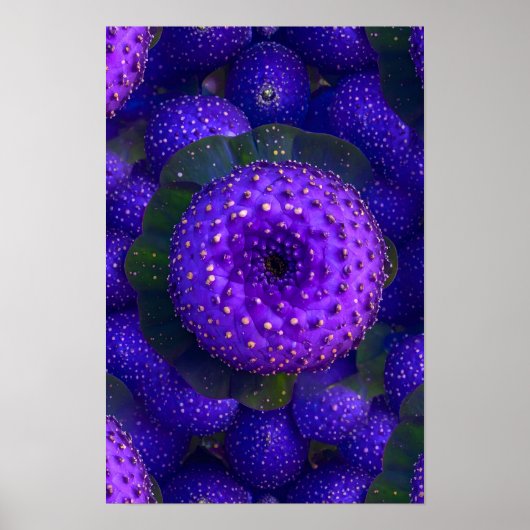 Lebhaftes Lila Nature Pattern Poster (Vorne)