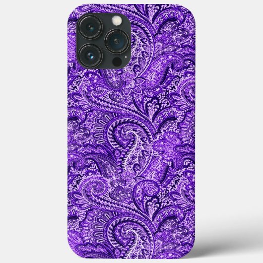 Lebhaftes Lila Paisley Case-Mate iPhone Hülle (Rückseite)