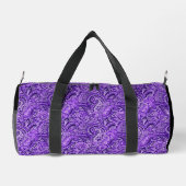 Lebhaftes Lila Paisley Duffle Bag (Rückseite)