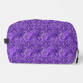Lebhaftes Lila Paisley Waschbeutel (Vorderseite)