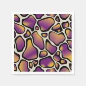 Lebhaftes Lila- und Golddruckmuster Serviette (Vorderseite)