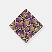 Lebhaftes Lila- und Golddruckmuster Serviette (Ecke)