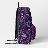 Lebhaftes Lilac Floral Muster Bedruckter Rucksack (Links)