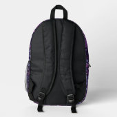 Lebhaftes Lilac Floral Muster Bedruckter Rucksack (Rückseite)