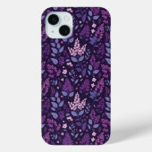 Lebhaftes Lilac Floral Muster Case-Mate iPhone Hülle (Rückseite)