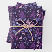 Lebhaftes Lilac Floral Muster Geschenkpapier Set (Beispiel)