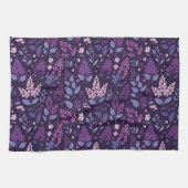 Lebhaftes Lilac Floral Muster Geschirrtuch (Horizontal)