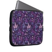 Lebhaftes Lilac Floral Muster Laptopschutzhülle (Vorne Rechts)