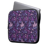 Lebhaftes Lilac Floral Muster Laptopschutzhülle (Vorderseite Links)