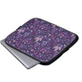 Lebhaftes Lilac Floral Muster Laptopschutzhülle (Vorne Knopf)