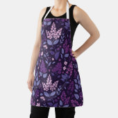 Lebhaftes Lilac Floral Muster Schürze (InSitu)