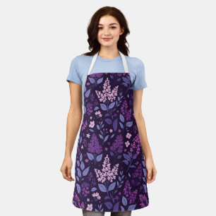 Lebhaftes Lilac Floral Muster Schürze