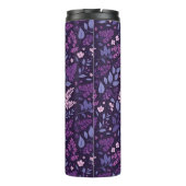 Lebhaftes Lilac Floral Muster Thermosbecher (Rückseite)