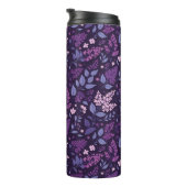 Lebhaftes Lilac Floral Muster Thermosbecher (Nach rechts gedreht)