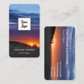Lebhaftes Logo des maritimen Agenten für Sonnenunt Visitenkarte (Vorne/Hinten)