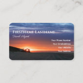 Lebhaftes Logo des maritimen Agenten für Sonnenunt Visitenkarte (Rückseite)