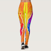 Lebhaftes Logo für Frieden: farbenfrohe Kunstwerke Leggings (Rückseite)