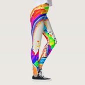 Lebhaftes Logo für Frieden: farbenfrohe Kunstwerke Leggings (Rechts)