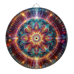 Lebhaftes Mandala Dart Board Dartscheibe