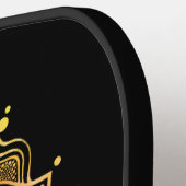 Lebhaftes Mandala Sacred Geometry Custom Monogram Pickleball Schläger (Linke Seite)