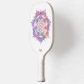 Lebhaftes Mandala Sacred Geometry Custom Monogram Pickleball Schläger (Links)