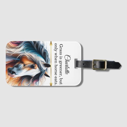 Lebhaftes Mangpferd Gepäckanhänger (Vorderseite (Horizontal))